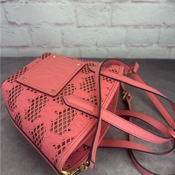 Michael Kors Kimber Small 2-in-1 Logo Embossed and Perforated Tote Bag NWT - Picture 6 of 13